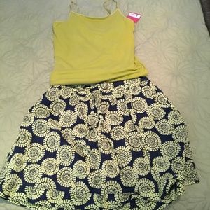 Target Merona skirt with Mossimo tank top